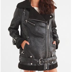 Avec Les Filles faux sherpa jacket